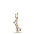 Hanger 375/9K geel goud Zirkonia
