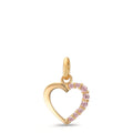 Hanger 375/9K geel goud Zirkonia roze Hart Ø10 mm