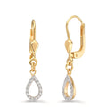 Oorbellen 375/9K geel goud Zirkonia