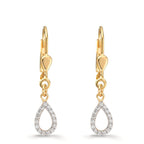 Oorbellen 375/9K geel goud Zirkonia