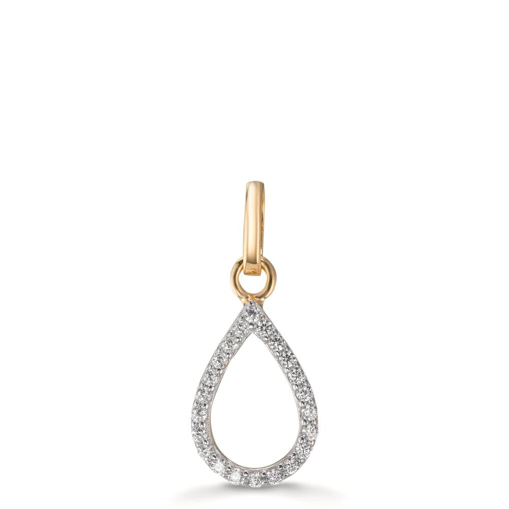 Hanger 375/9K geel goud Zirkonia