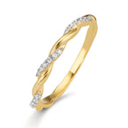 Ring 375/9K geel goud Zirkonia 18 Steen