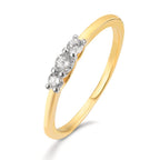 Ring 375/9K geel goud Zirkonia 3 Steen