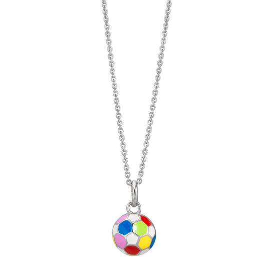 Collier met hanger Zilver Gerhodineerd Voetbal 36-38 cm