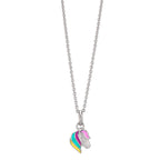 Collier met hanger Zilver Zirkonia Gerhodineerd Paard 36-38 cm