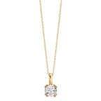 Collier met hanger 375/9K geel goud Zirkonia 40-42 cm