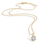 Collier met hanger 375/9K geel goud Zirkonia 40-42 cm