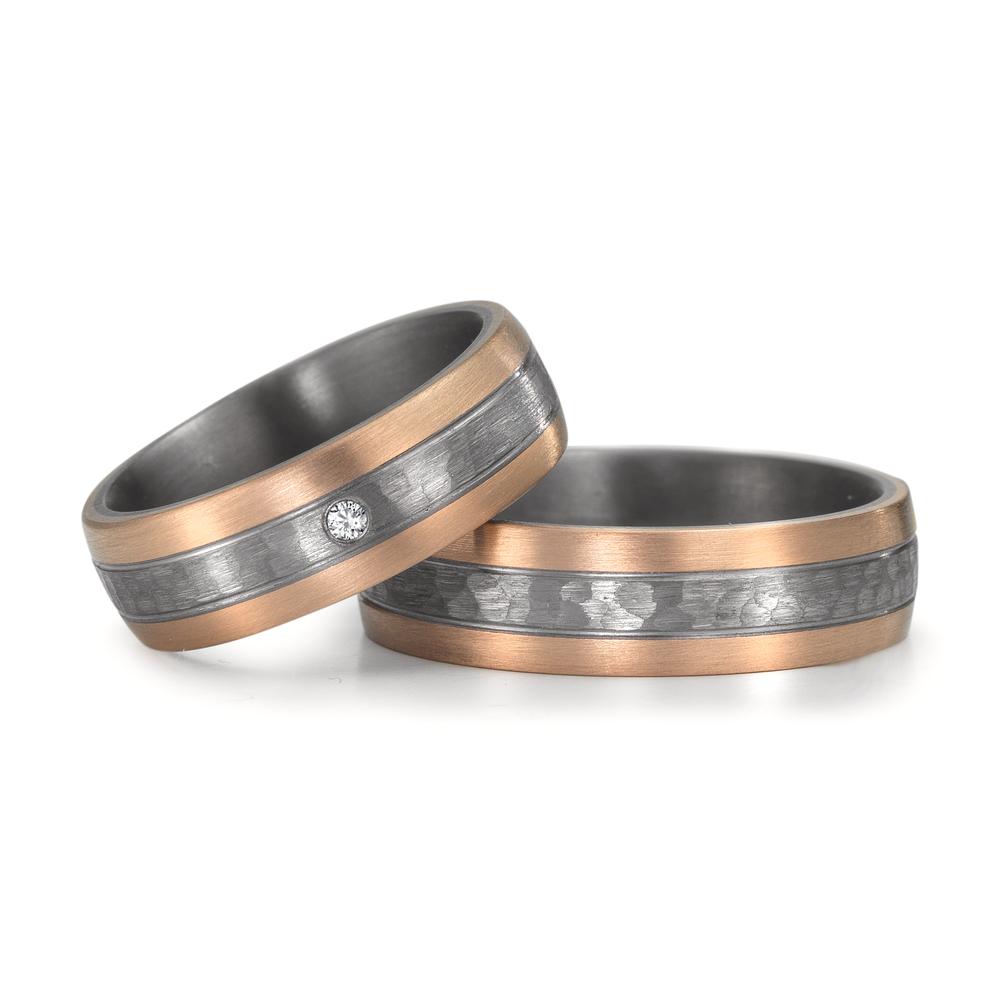 Partnerring 999 Tantaal, 585/14K roségoud