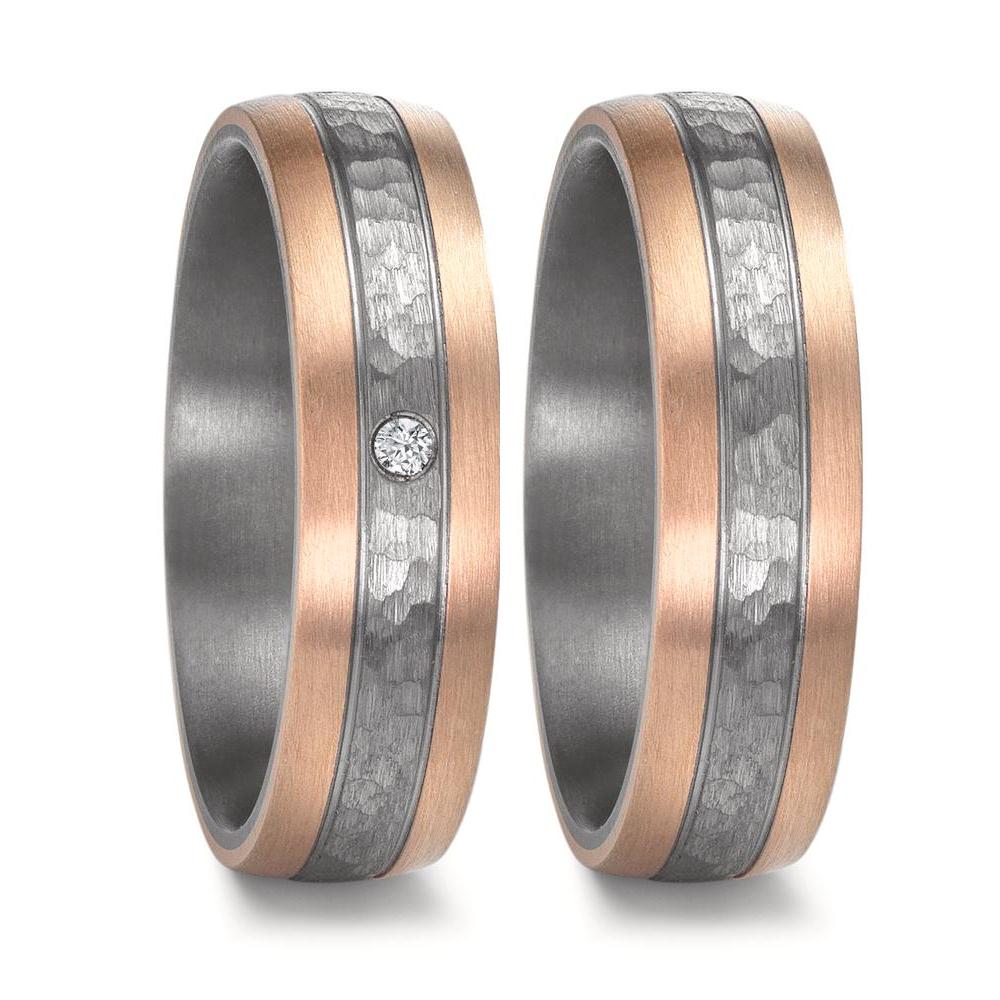 Partnerring 999 Tantaal, 585/14K roségoud