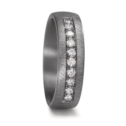 Partnerring 999 Tantaal Diamant laboratorium gegroeid 0.25 ct, 10 Steen, tw-vsi