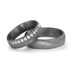 Partnerring 999 Tantaal Diamant laboratorium gegroeid 0.25 ct, 10 Steen, tw-vsi