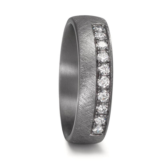 Partnerring 999 Tantaal Diamant laboratorium gegroeid 0.25 ct, 10 Steen, tw-vsi