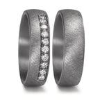 Partnerring 999 Tantaal Diamant laboratorium gegroeid 0.25 ct, 10 Steen, tw-vsi