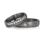 Partnerring 999 Tantaal Diamant laboratorium gegroeid 0.25 ct, 10 Steen, tw-vsi