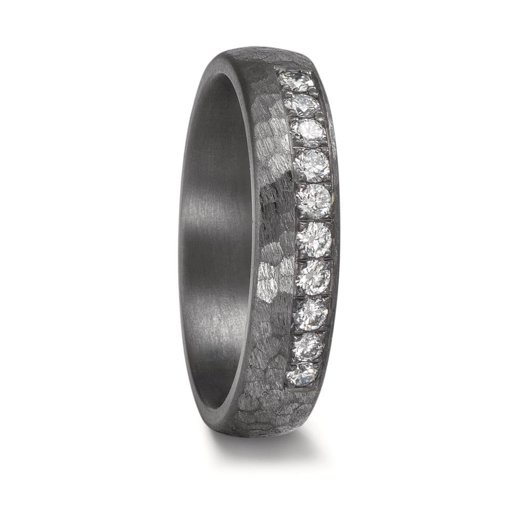 Partnerring 999 Tantaal Diamant laboratorium gegroeid 0.25 ct, 10 Steen, tw-vsi