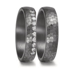 Partnerring 999 Tantaal Diamant laboratorium gegroeid 0.25 ct, 10 Steen, tw-vsi