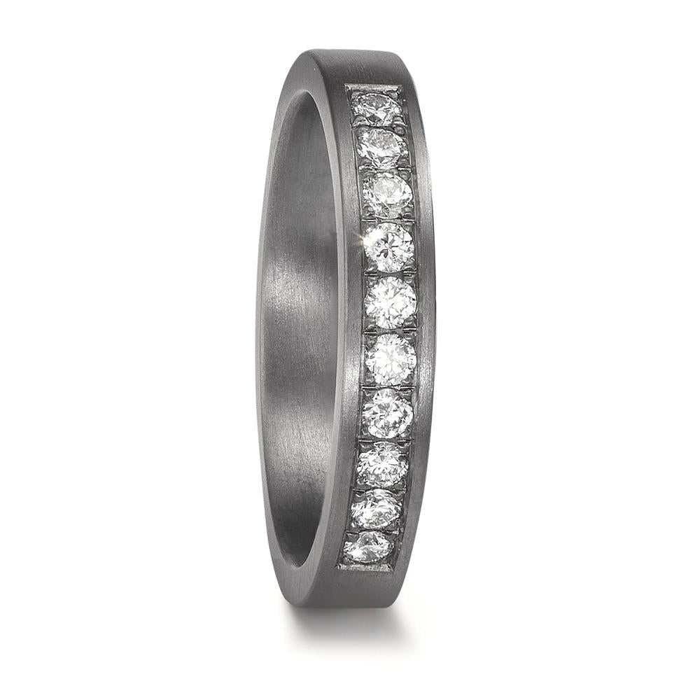 Partnerring 999 Tantaal Diamant laboratorium gegroeid 0.25 ct, 10 Steen, tw-vsi