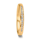 Partnerring 750/18K geel goud Diamant 0.132 ct, 13 Steen, tw-vsi