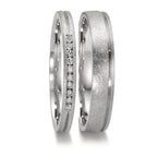Partnerring 950 Platina Diamant 0.075 ct, 10 Steen, w-si