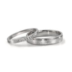 Partnerring 950 Platina Diamant 0.075 ct, 10 Steen, w-si