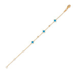 Armband 375/9K geel goud Gelakt Bloem 12-16 cm