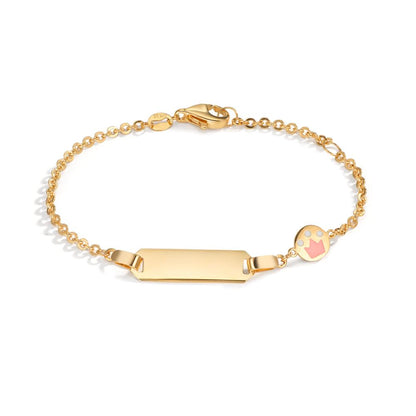 Graveer armband 375/9K geel goud Gelakt Kroon 12-14 cm
