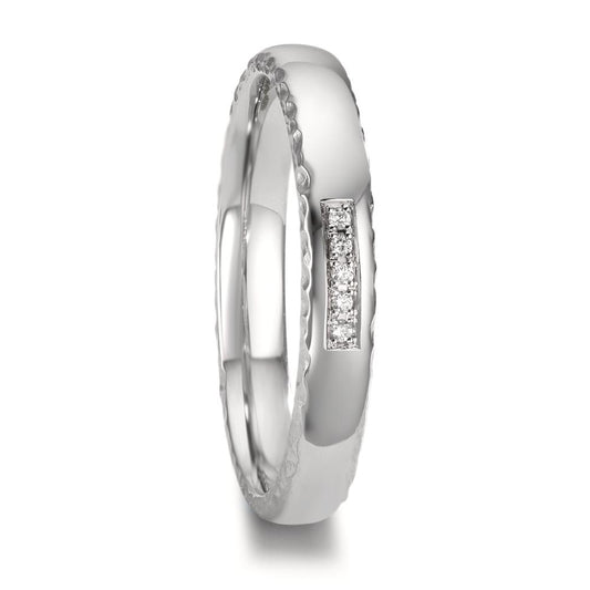 Partnerring 950 Platina Diamant 0.02 ct, 5 Steen, w-si