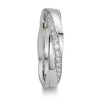 Partnerring 750/18K witgoud Diamant 0.097 ct, 11 Steen, w-si