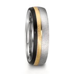 Partnerring Roestvrijstaal, 375/9K roségoud, Carbon