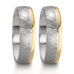 Partnerring Zilver, 585/14K roségoud Bi-color