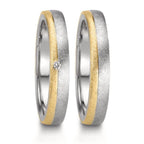 Partnerring Roestvrijstaal, 375/9K geel goud