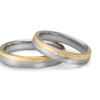 Partnerring Roestvrijstaal, 375/9K geel goud
