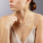 Collier Zilver Zirkonia Gerhodineerd 40-42 cm