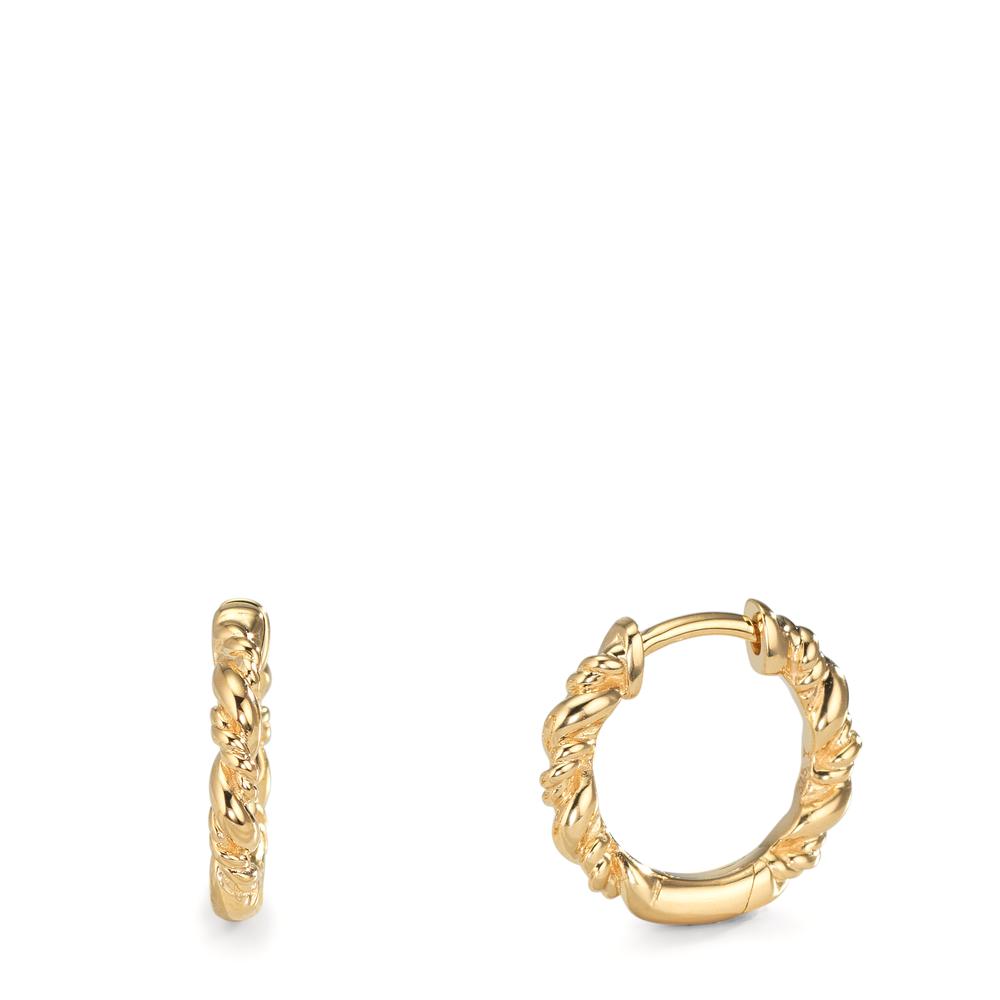 Scharnier oorringen creolen 375/9K geel goud
