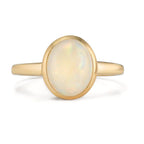 Ring 375/9K geel goud Opaal
