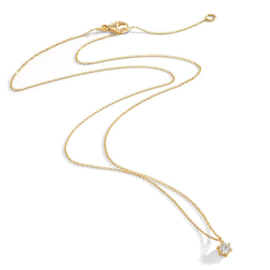 Collier 750/18K geel goud Diamant 0.15 ct, w-si 42-45 cm