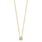 Collier 750/18K geel goud Diamant 0.05 ct, w-si 42-45 cm
