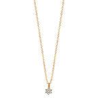 Collier 750/18K geel goud Diamant 0.05 ct, w-si 42-45 cm