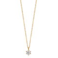 Collier 750/18K geel goud Diamant 0.10 ct, w-si 42-45 cm