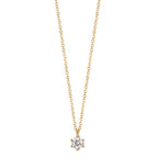 Collier 750/18K geel goud Diamant 0.10 ct, w-si 42-45 cm