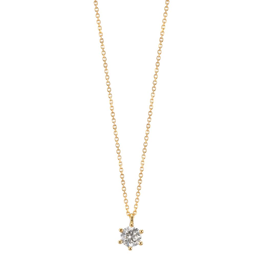 Collier 750/18K geel goud Diamant 0.25 ct, w-si 42-45 cm