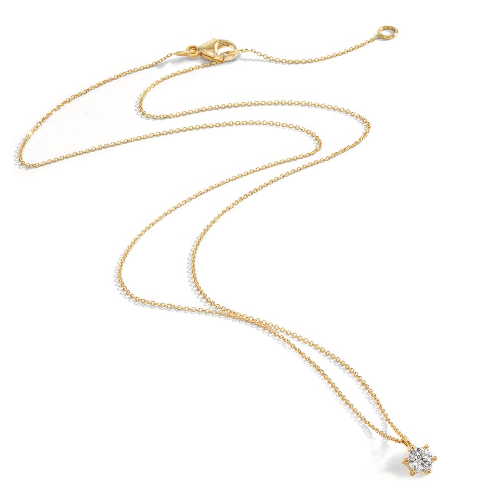 Collier 750/18K geel goud Diamant 0.25 ct, w-si 42-45 cm