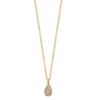 Collier 750/18K geel goud Diamant 0.04 ct, 9 Steen, w-si 42-45 cm