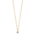 Collier 750/18K geel goud Diamant 0.03 ct, w-si 42-45 cm