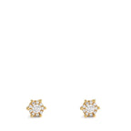 Oorknoppen 750/18K geel goud Diamant 0.17 ct, 2 Steen, w-si Ø4.5 mm