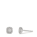 Oorknoppen 750/18K witgoud Diamant 0.18 ct, w-si Ø5 mm