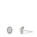 Oorknoppen 750/18K witgoud Diamant 0.58 ct, w-si