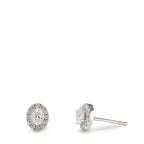 Oorknoppen 750/18K witgoud Diamant 0.58 ct, w-si