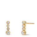 Oorbellen 750/18K geel goud Diamant 0.27 ct, 8 Steen, w-si