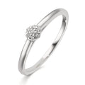 Ring 750/18K witgoud Diamant 0.06 ct, 7 Steen, w-si